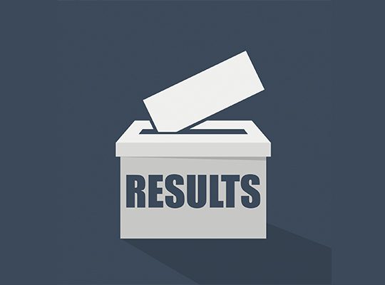 Voters box labelled "Results"