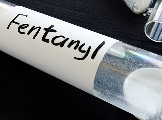 A tube labelled "fentanyl"