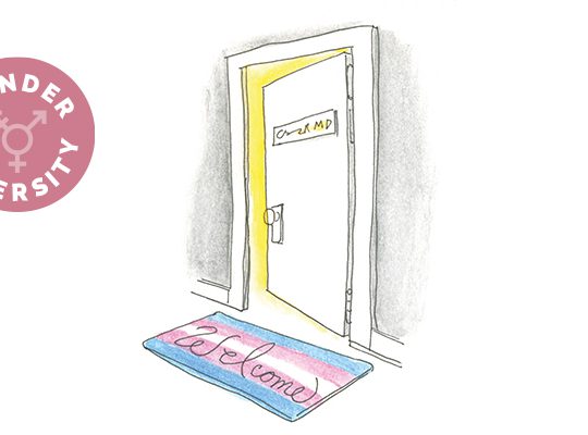 Illustration of a welcoming open door