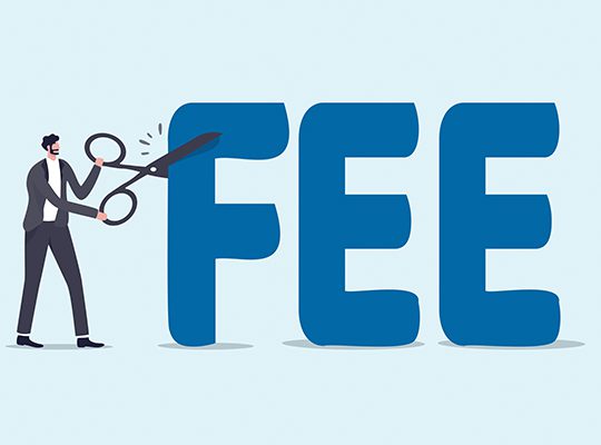 Illustration of "fee" being cut