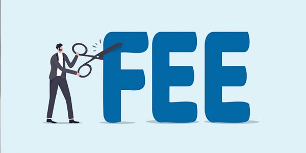 Illustration of "fee" being cut