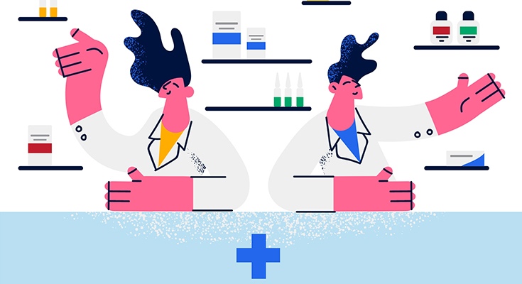 Illustration of pharmacists